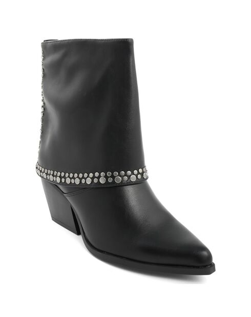 Bottines à talon Shirane noires - Talon 7 cm