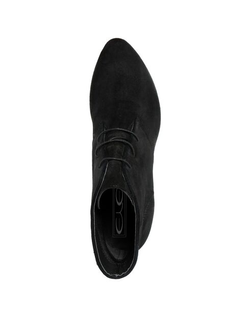 Bottines à talon en Velours de Cuir April noires - Talon 8.5 cm
