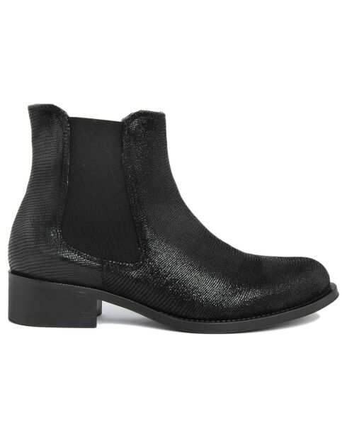Boots en Cuir Ella noires