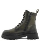 Boots en Cuir  vert olive