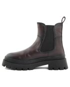 Boots en Cuir Olivia bordeaux