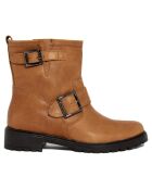 Boots en Cuir Pia  camel