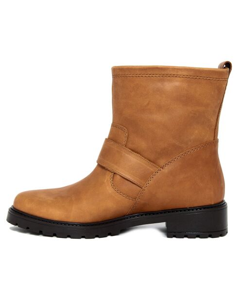 Boots en Cuir Pia  camel