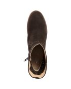 Boots en Velours de Cuir Camilla mocca