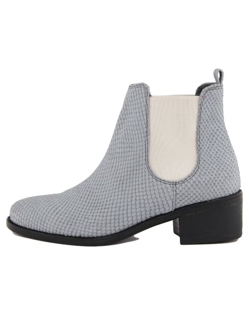 Bottines à talon en Cuir Joy grises