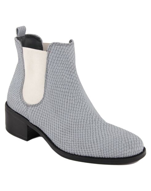 Bottines à talon en Cuir Joy grises