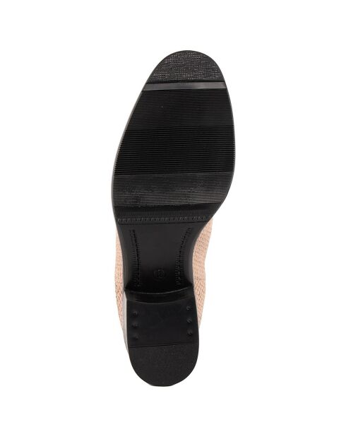 Bottines à talon en Cuir Joy beiges