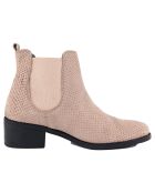 Bottines à talon en Cuir Joy beiges