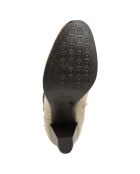 Bottines à talon en Velours de Cuir Carol castor - Talon 8.5 cm