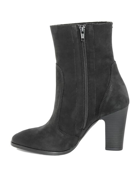 Bottines à talon en Cuir Johanna noires - Talon 9 cm