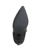 Bottines à talon en Velours de Cuir Cleopatre noires - Talon 10 cm