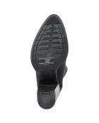 Boots en Velours de Cuir Lou marron - Talon 8 cm