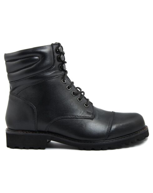Boots en Cuir Cécile noires