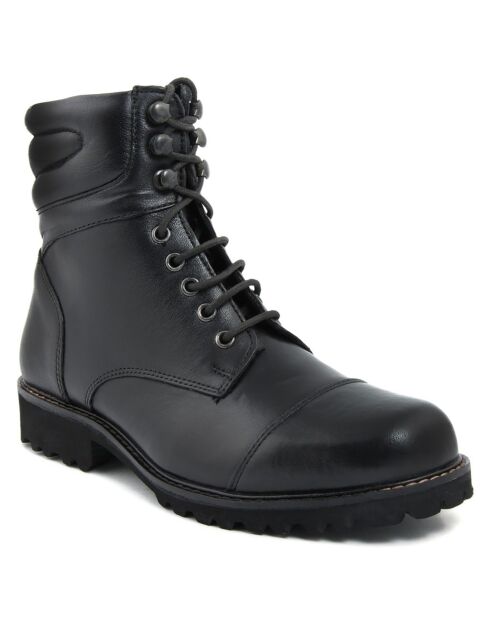 Boots en Cuir Cécile noires