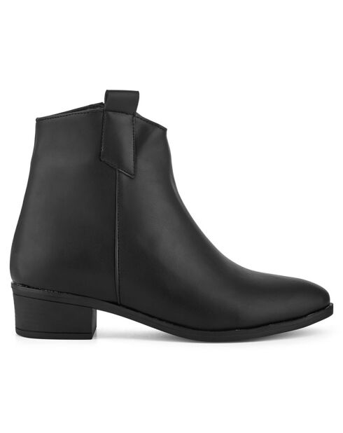 Bottines à talon Clara noires - Talon 12 cm