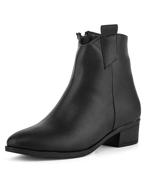 Bottines à talon Clara noires - Talon 12 cm