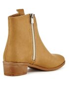 Bottines à talon Clara beiges - Talon 12 cm