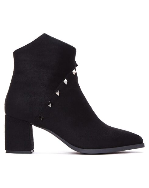 Bottines à talon Eden  noires  - Talon 6 cm