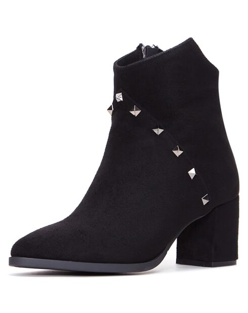 Bottines à talon Eden  noires  - Talon 6 cm