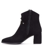 Bottines à talon Eden  noires  - Talon 6 cm