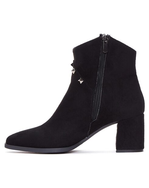 Bottines à talon Eden  noires  - Talon 6 cm