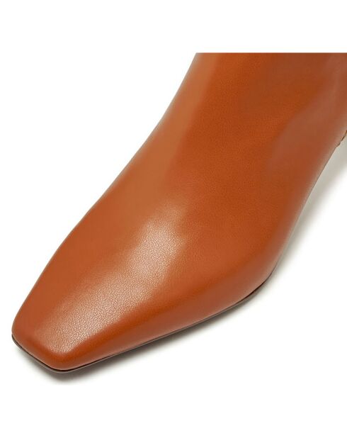 Bottines à talon Ester cognac - Talon 6 cm
