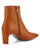 Bottines à talon Ester cognac - Talon 6 cm