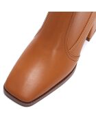 Bottines à talon Victoria cognac - Talon 7 cm