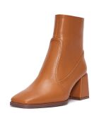 Bottines à talon Victoria cognac - Talon 7 cm