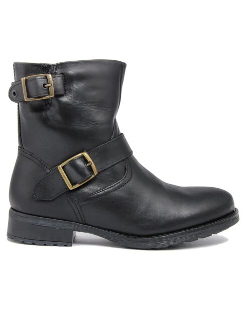 Boots en Cuir Jessica noires