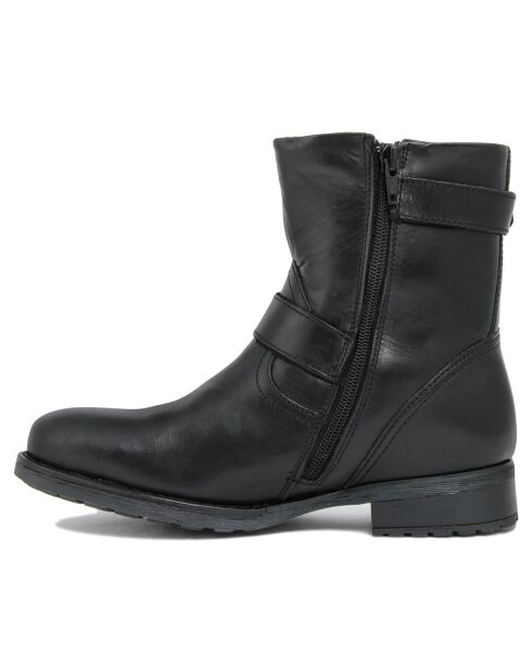 Boots en Cuir Jessica noires