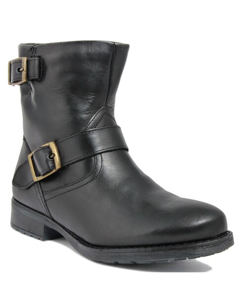 Boots en Cuir Jessica noires