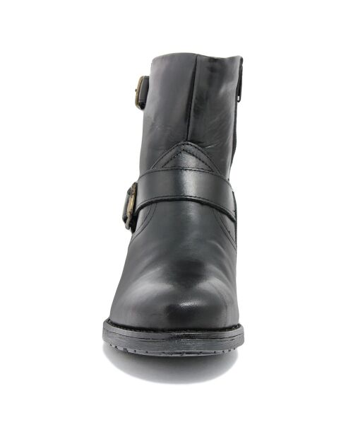 Boots en Cuir Jessica noires