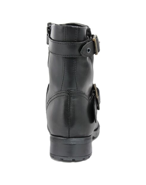 Boots en Cuir Jessica noires
