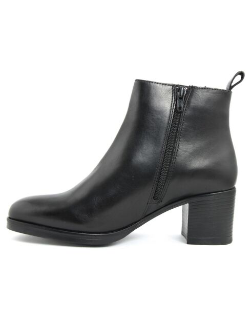 Bottines à talon en Cuir Maria noires  - Talon 6 cm
