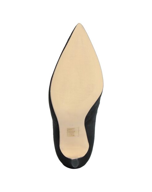Bottines à talon en Cuir suède Arielle noires - Talon 11 cm