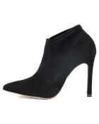 Bottines à talon en Cuir suède Arielle noires - Talon 11 cm