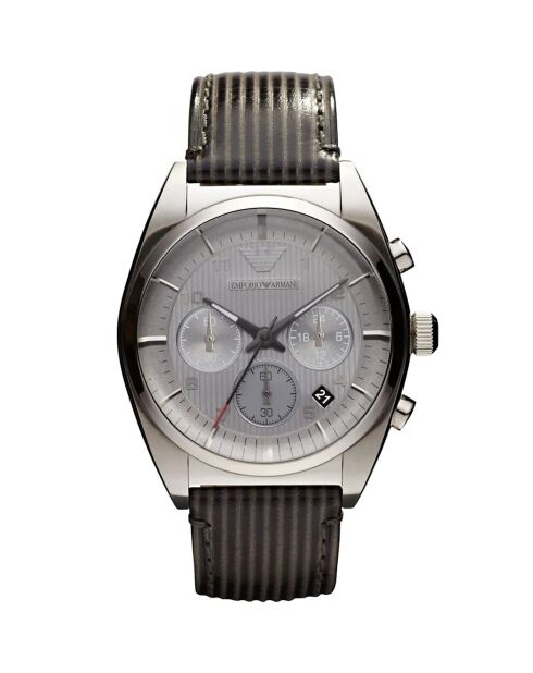Montre Chronographe Homme en Cuir grise