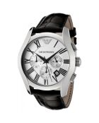Montre Chronographe Homme en Cuir noire