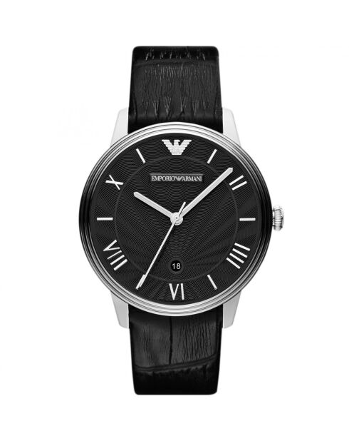 Montre Homme en Cuir noire