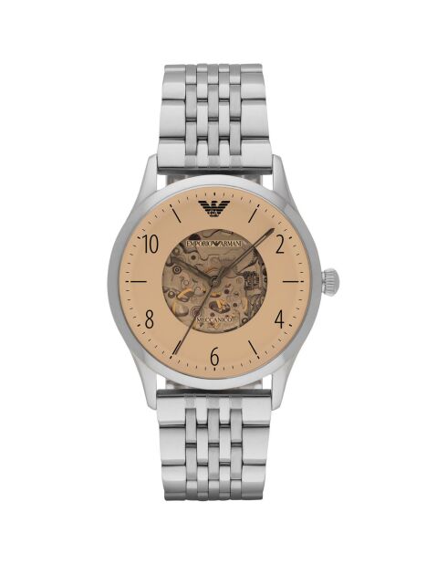 Montre Automatique Homme en Acier argentée