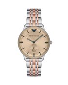 Montre Homme en Acier argenté/rose doré