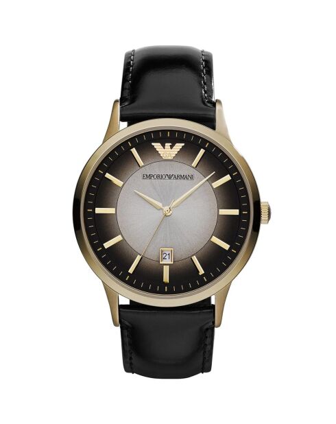 Montre Homme en Cuir noire
