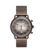 Montre Chronographe Homme en Acier rose doré