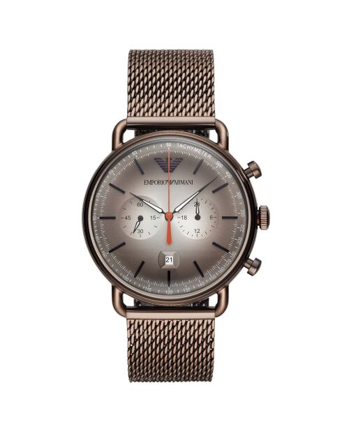 Montre Chronographe Homme en Acier rose doré