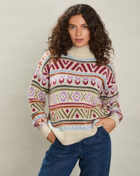 Pull en Laine mélangée Mayalen multicolore