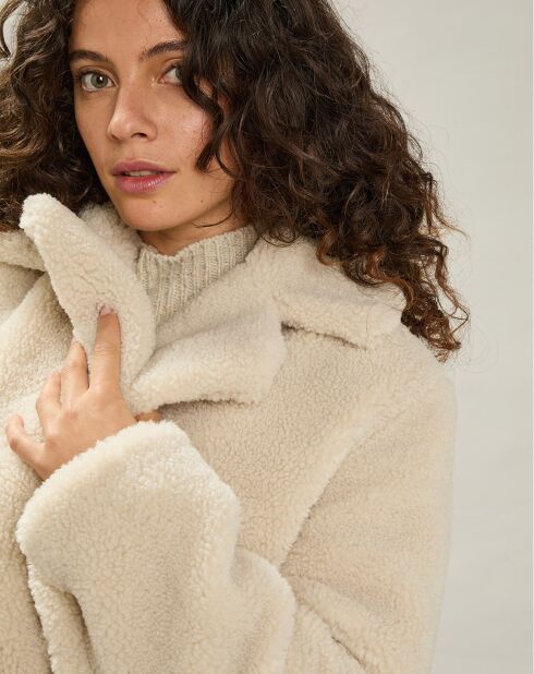 Manteau en Fausse Fourrure Victoria naturel
