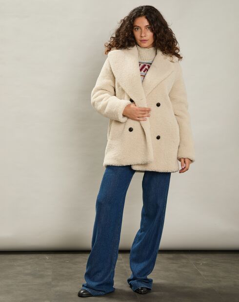Manteau en Fausse Fourrure Victoria naturel