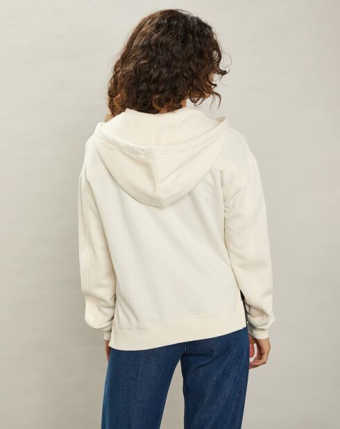 Sweat zippé à Capuche Tali milk