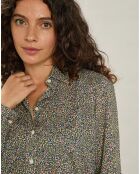 Chemise Coraz vert/rose